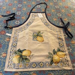 Emme Home Textiles Apron Lemon Jacquard Gobelin Tapestry Portugal 33x27 New